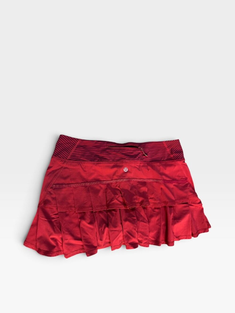 Lululemon Golf Skirt Size 8 Red Black Ruffled Tennis Skort